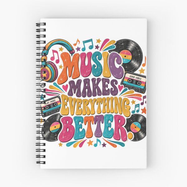 Item preview, Music Makes Everything Better Music Lover Retro Audio Fan designed and sold by JonesFlora2025.