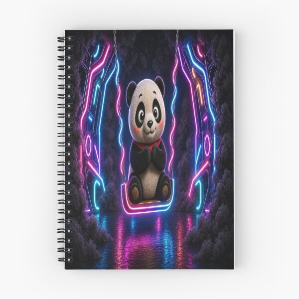 Item preview, Cute Chibi Panda on Neon Swing designed and sold by Breezes-of-Ida.