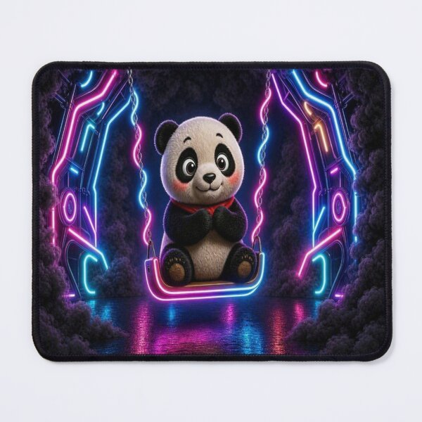 Item preview, Cute Chibi Panda on Neon Swing designed and sold by Breezes-of-Ida.