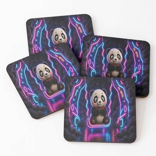 Item preview, Cute Chibi Panda on Neon Swing designed and sold by Breezes-of-Ida.