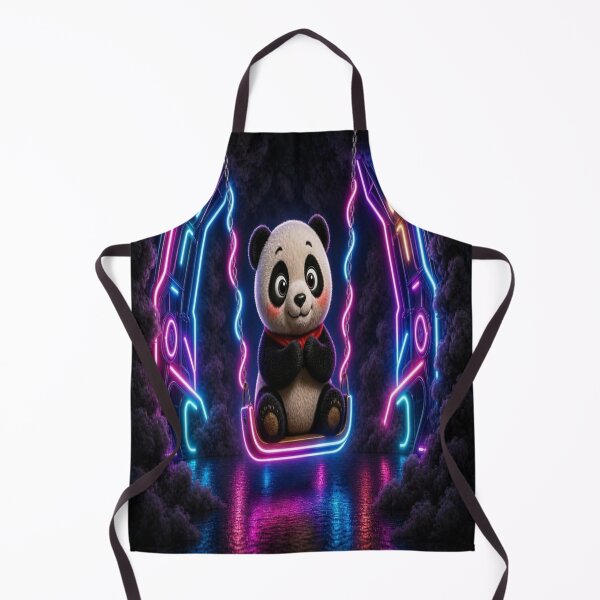 Item preview, Cute Chibi Panda on Neon Swing designed and sold by Breezes-of-Ida.
