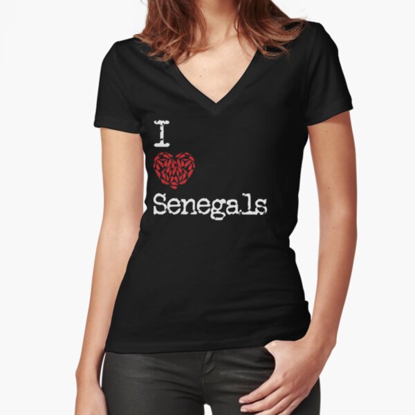 I Heart Senegals | Love Senegals - Poicephalus parrots Fitted V-Neck T-Shirt