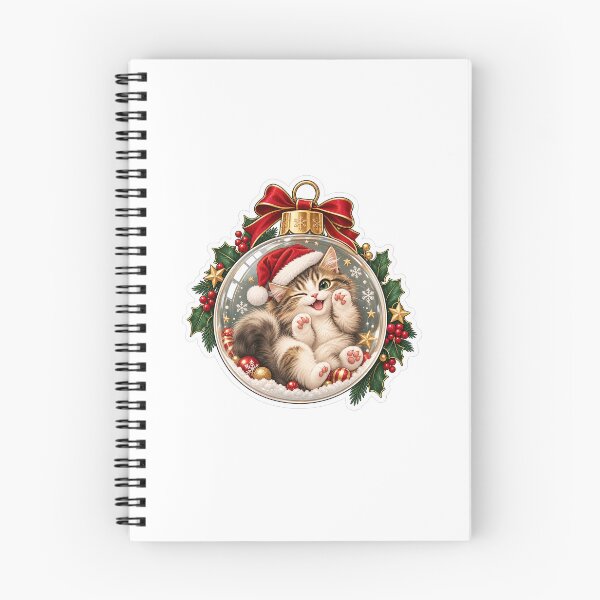 Item preview, Cute Christmas Cat in Snow Globe Ornament designed and sold by naruto4925.