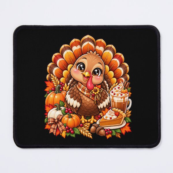Item preview, Kawaii Thanksgiving Turkey – Cute Pumpkin Spice, Pumpkin Pie & Cozy Fall Harvest Design designed and sold by ALH Apparel.