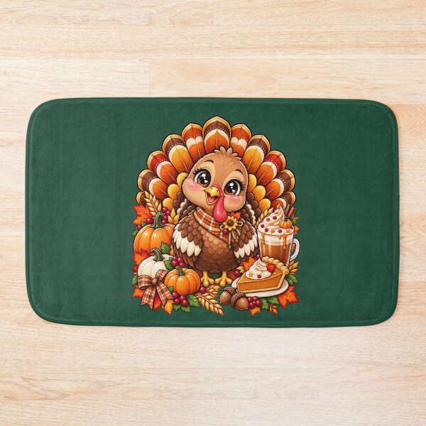 Item preview, Kawaii Thanksgiving Turkey – Cute Pumpkin Spice, Pumpkin Pie & Cozy Fall Harvest Design designed and sold by ALH Apparel.