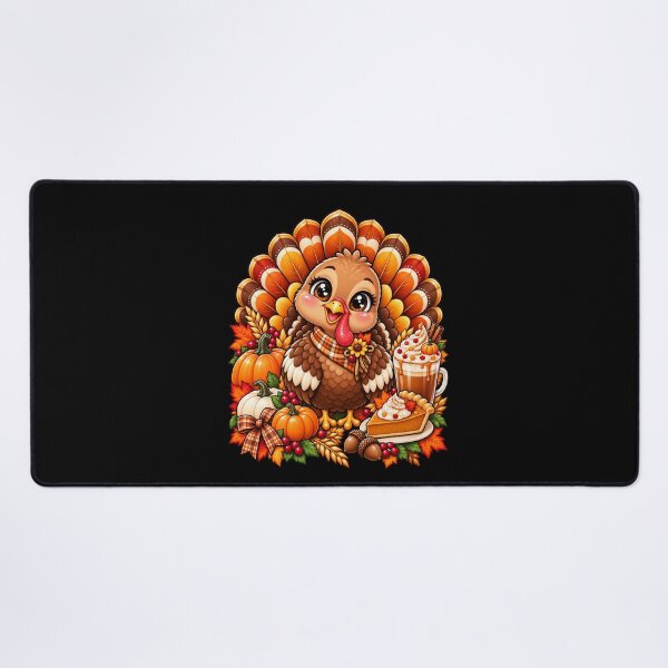 Item preview, Kawaii Thanksgiving Turkey – Cute Pumpkin Spice, Pumpkin Pie & Cozy Fall Harvest Design designed and sold by ALH Apparel.