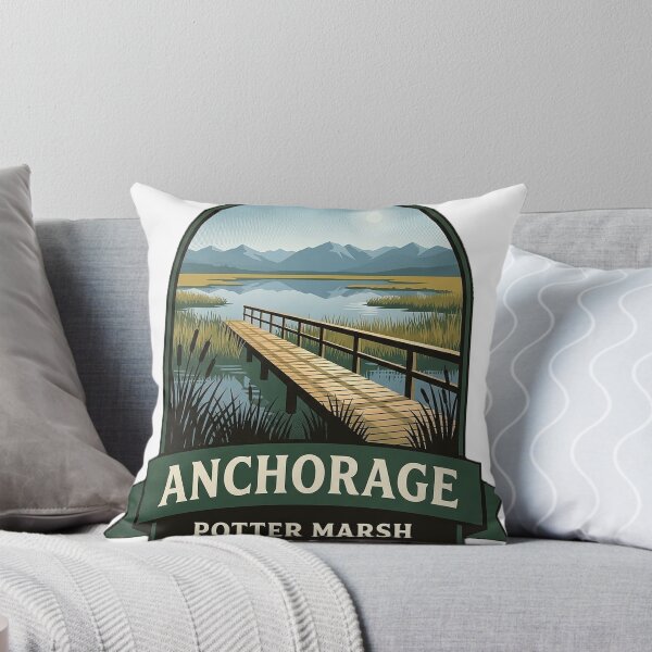 Item preview, Potter Marsh Boardwalk Anchorage Alaska Crest Sticker designed and sold by DetourDgn.