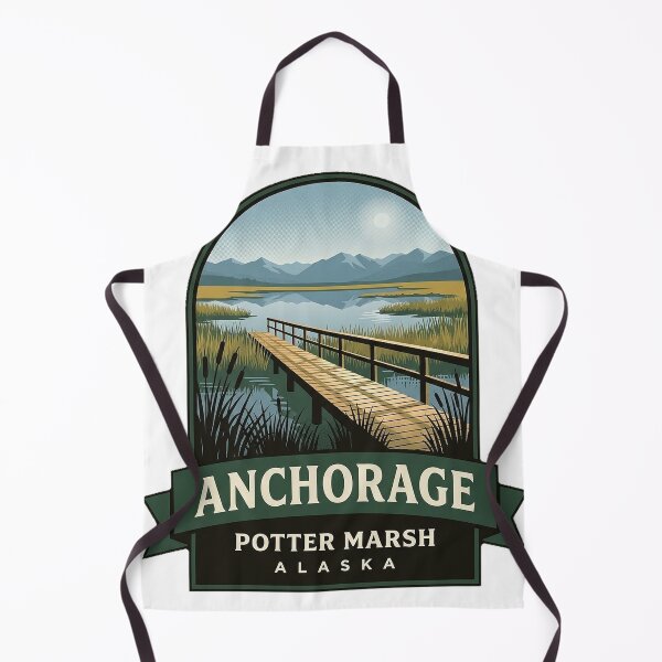 Item preview, Potter Marsh Boardwalk Anchorage Alaska Crest Sticker designed and sold by DetourDgn.