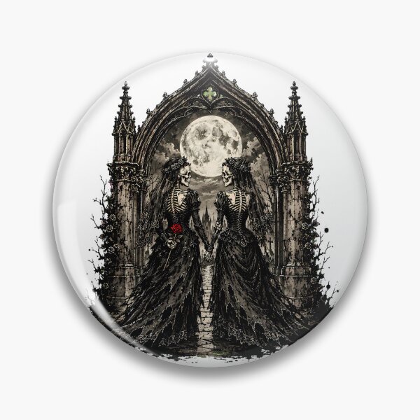 Item preview, Skeleton Brides Gothic Moon Rose Dark Romance designed and sold by chattsuede.