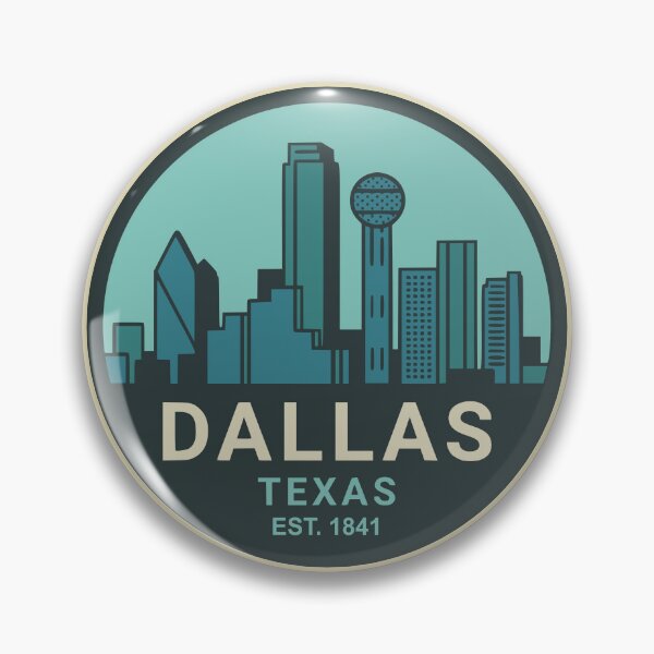 Item preview, Vintage Dallas Texas Skyline Badge designed and sold by Travelpeak.