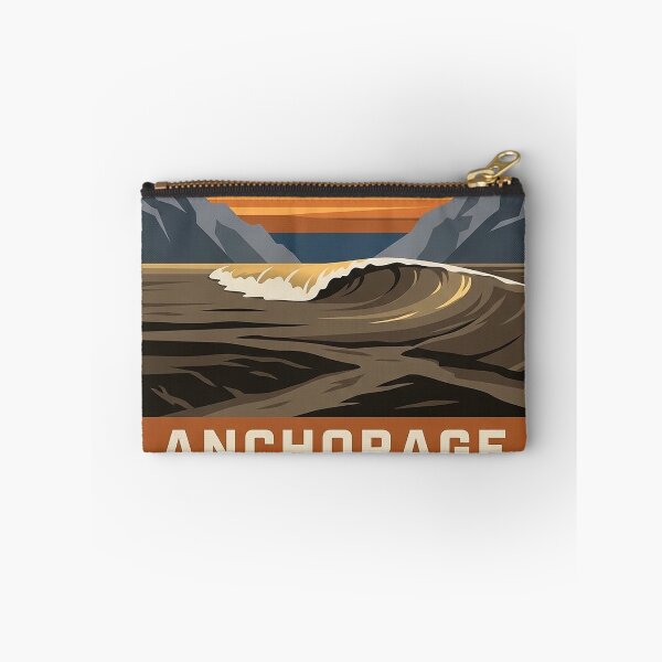 Item preview, Turnagain Arm Bore Tide Anchorage Alaska Badge Sticker designed and sold by DetourDgn.