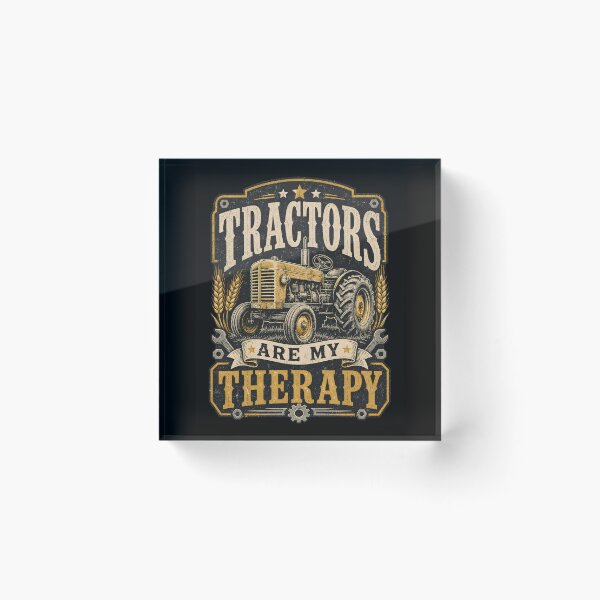 Item preview, Tractors Are My Therapy Funny Farmer Vintage designed and sold by CalmDownZone ⭐️⭐️⭐️⭐️⭐️.
