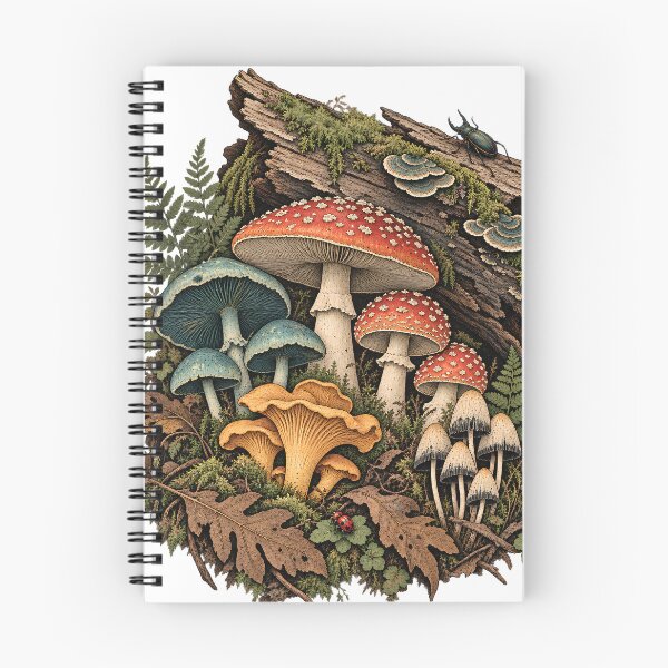Item preview, Enchanted Woodland Mushrooms – Forestcore Nature Mushroom Art designed and sold by Origamoart.