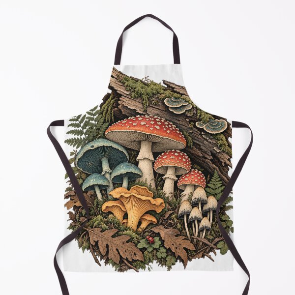 Item preview, Enchanted Woodland Mushrooms – Forestcore Nature Mushroom Art designed and sold by Origamoart.