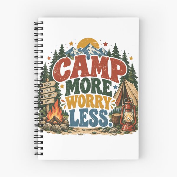 Item preview, Camp More Worry Less Camping Outdoors Adventure Nature Lover designed and sold by JonesFlora2025.