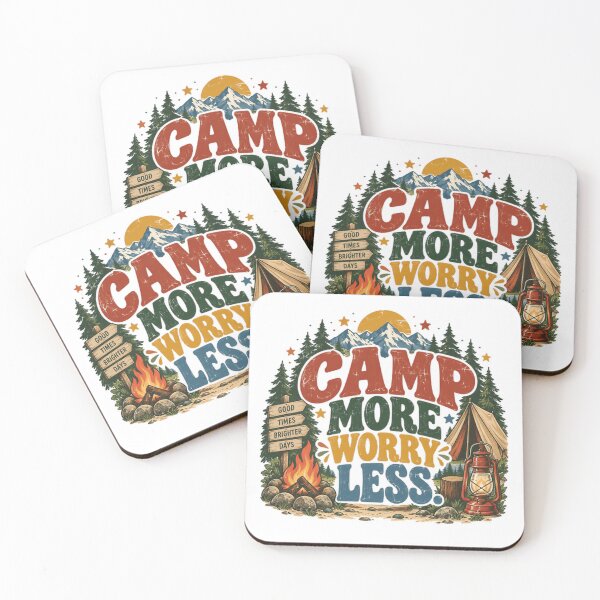 Item preview, Camp More Worry Less Camping Outdoors Adventure Nature Lover designed and sold by JonesFlora2025.