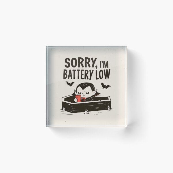 Item preview, Sorry I'm Battery Low Vampire Phone Coffin designed and sold by NicolasGlowArt.