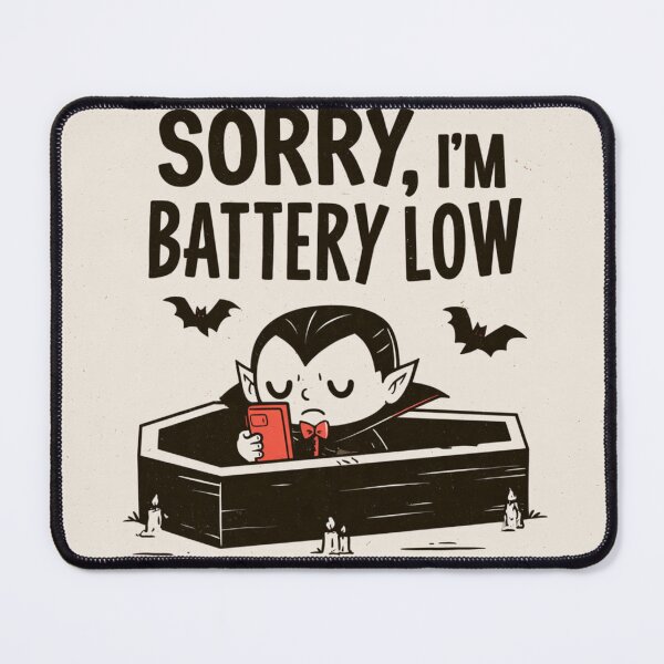 Item preview, Sorry I'm Battery Low Vampire Phone Coffin designed and sold by NicolasGlowArt.