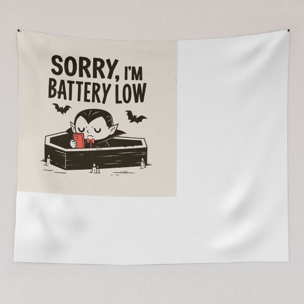 Item preview, Sorry I'm Battery Low Vampire Phone Coffin designed and sold by NicolasGlowArt.