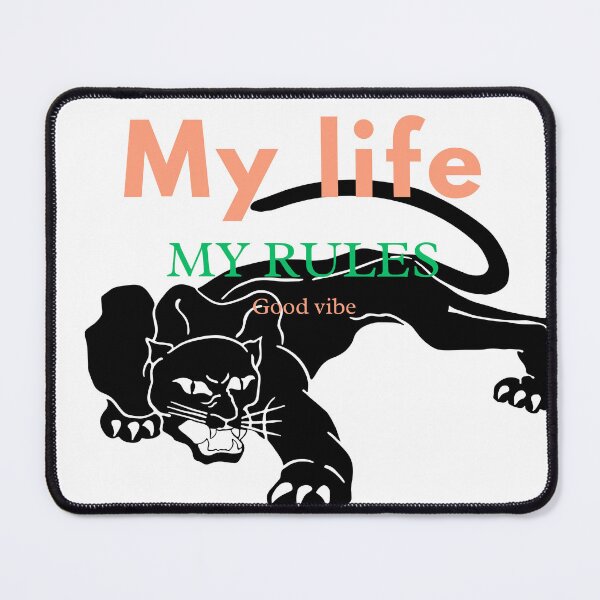 Item preview, My Life My Rules Tiger – Bold Motivational Quote Wild Cat Design designed and sold by Zack4Fashion.