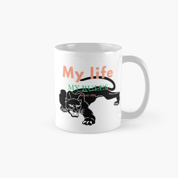 Item preview, My Life My Rules Tiger – Bold Motivational Quote Wild Cat Design designed and sold by Zack4Fashion.