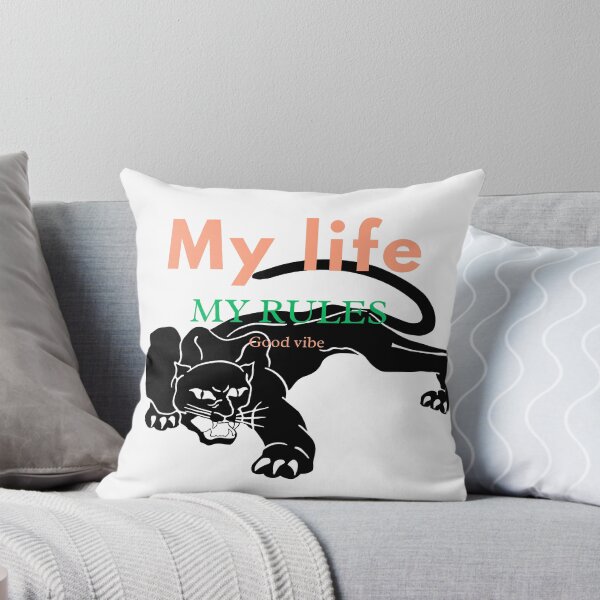 Artikelvorschau, Mein Leben, meine Regeln – Tiger – Mutiges Motivationszitat – Wildkatzen-Design entworfen und verkauft von Zack4Fashion.