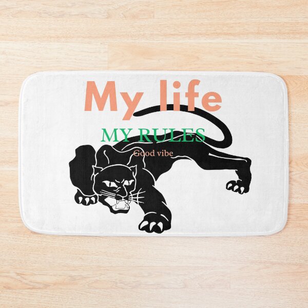 Item preview, My Life My Rules Tiger – Bold Motivational Quote Wild Cat Design designed and sold by Zack4Fashion.