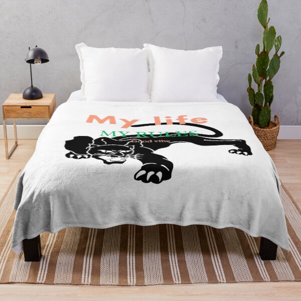 Item preview, My Life My Rules Tiger – Bold Motivational Quote Wild Cat Design designed and sold by Zack4Fashion.