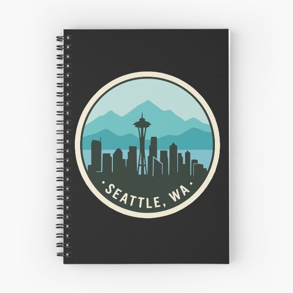 Item preview, Seattle Washington Skyline Retro Badge designed and sold by Travelpeak.