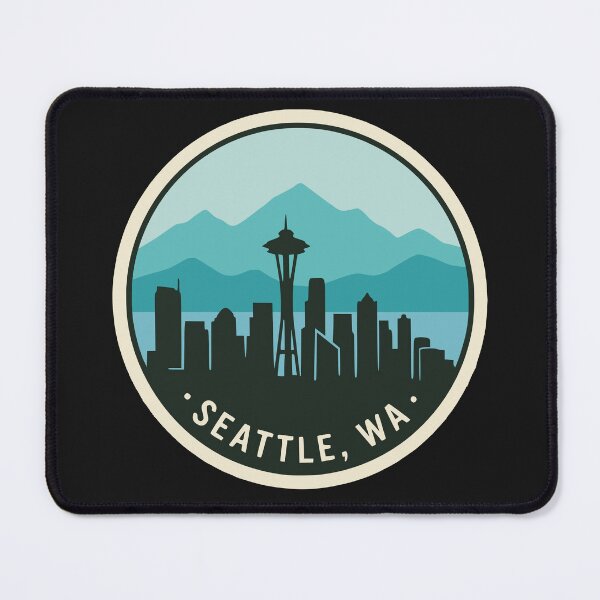 Item preview, Seattle Washington Skyline Retro Badge designed and sold by Travelpeak.