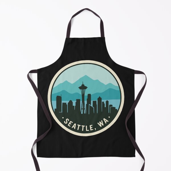 Item preview, Seattle Washington Skyline Retro Badge designed and sold by Travelpeak.