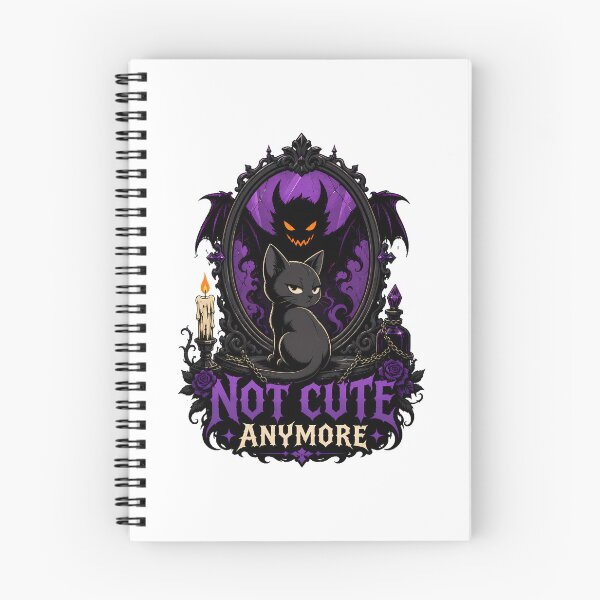 Item preview, Gothic Black Cat Demon Reflection Spooky Pastel Goth designed and sold by chattsuede.