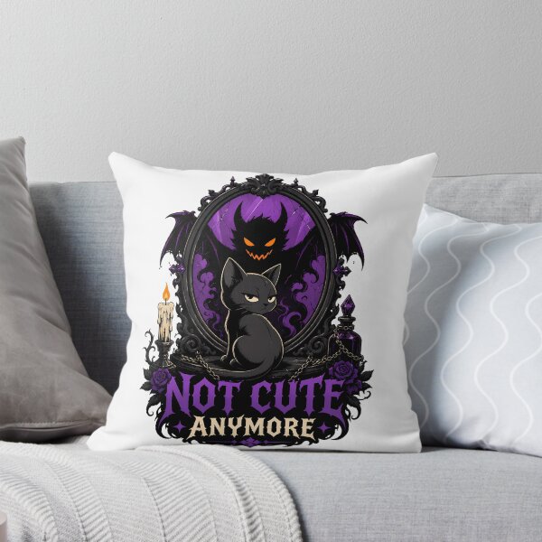 Item preview, Gothic Black Cat Demon Reflection Spooky Pastel Goth designed and sold by chattsuede.