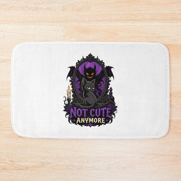 Item preview, Gothic Black Cat Demon Reflection Spooky Pastel Goth designed and sold by chattsuede.