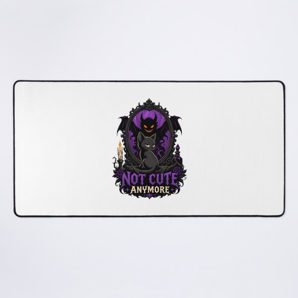 Item preview, Gothic Black Cat Demon Reflection Spooky Pastel Goth designed and sold by chattsuede.