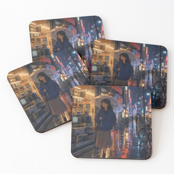 Item preview, Rainy Night Electronics Shop Anime Girl designed and sold by vekotpu.