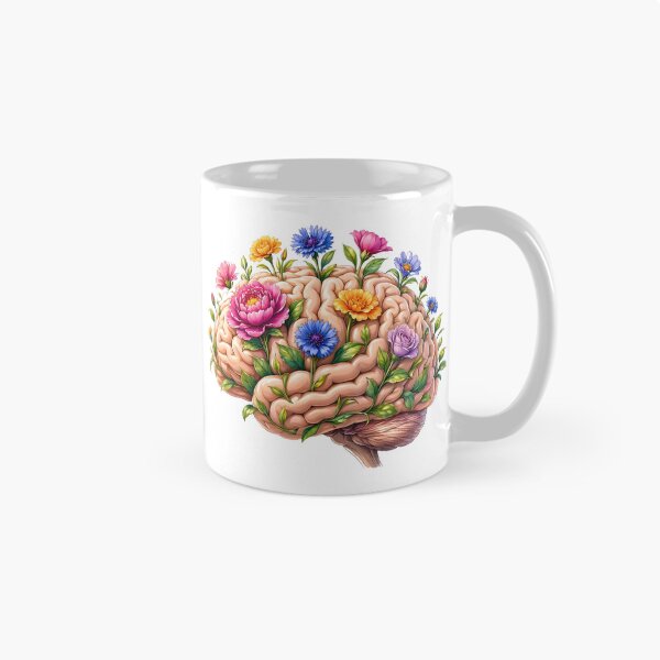 Item preview, Mental Health Floral Brain and Blooming Wildflowers designed and sold by CraftyValley.