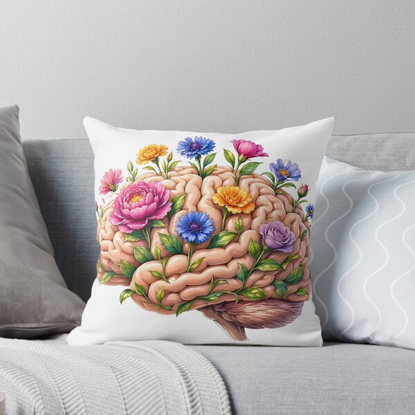 Item preview, Mental Health Floral Brain and Blooming Wildflowers designed and sold by CraftyValley.