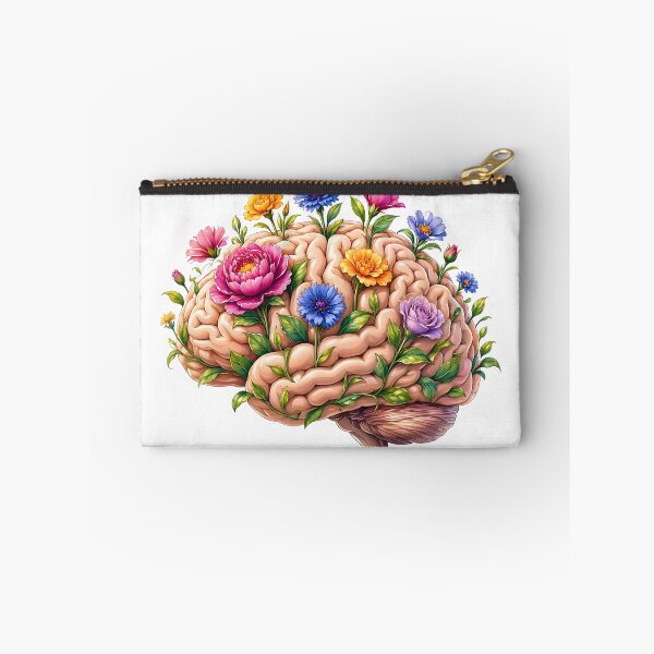 Item preview, Mental Health Floral Brain and Blooming Wildflowers designed and sold by CraftyValley.