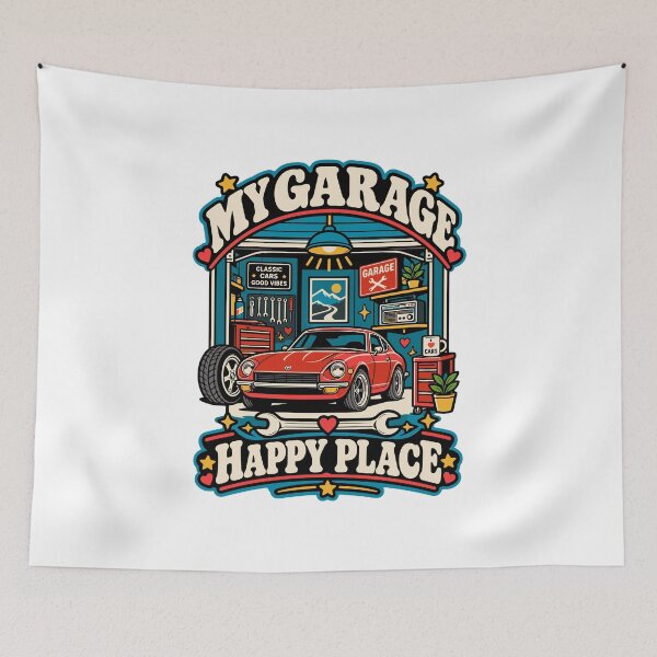Item preview, My Garage My Happy Place  designed and sold by RAS-77.