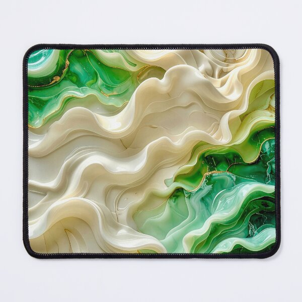 Item preview, Polished Malachite and Gold Geometric Relief designed and sold by Vicky Brago-Mitchell®.
