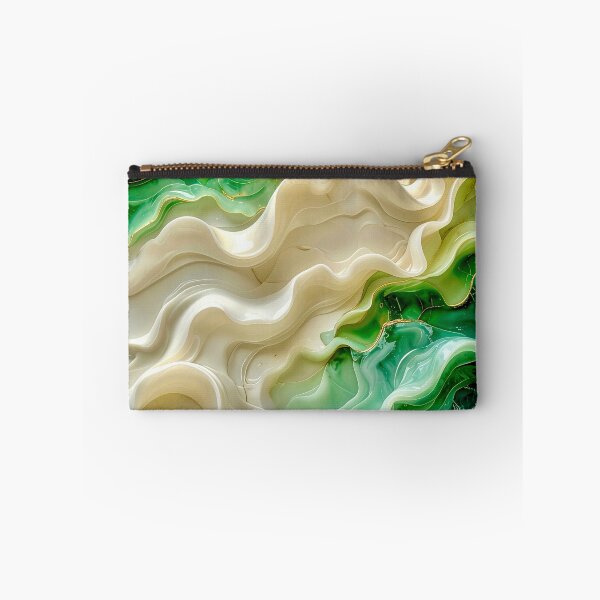 Item preview, Polished Malachite and Gold Geometric Relief designed and sold by Vicky Brago-Mitchell®.