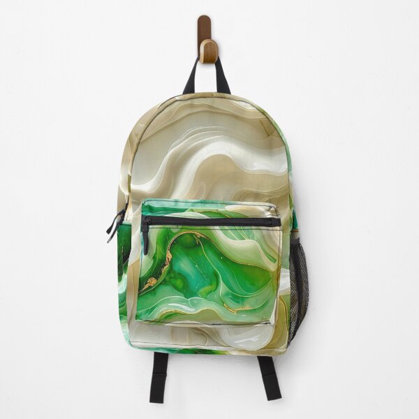 Item preview, Polished Malachite and Gold Geometric Relief designed and sold by Vicky Brago-Mitchell®.