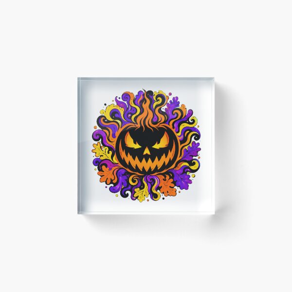 Item preview, Trippy Jack O Lantern Pumpkin Spooky Gothic Autumn designed and sold by chattsuede.