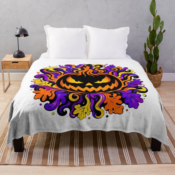 Item preview, Trippy Jack O Lantern Pumpkin Spooky Gothic Autumn designed and sold by chattsuede.