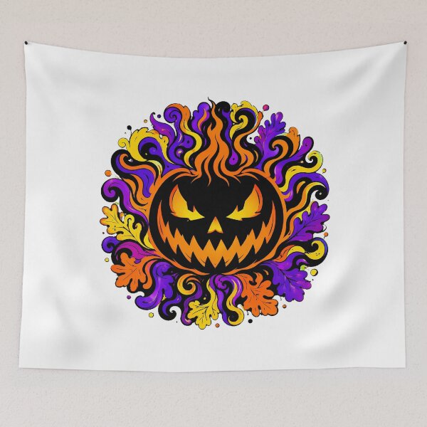 Item preview, Trippy Jack O Lantern Pumpkin Spooky Gothic Autumn designed and sold by chattsuede.