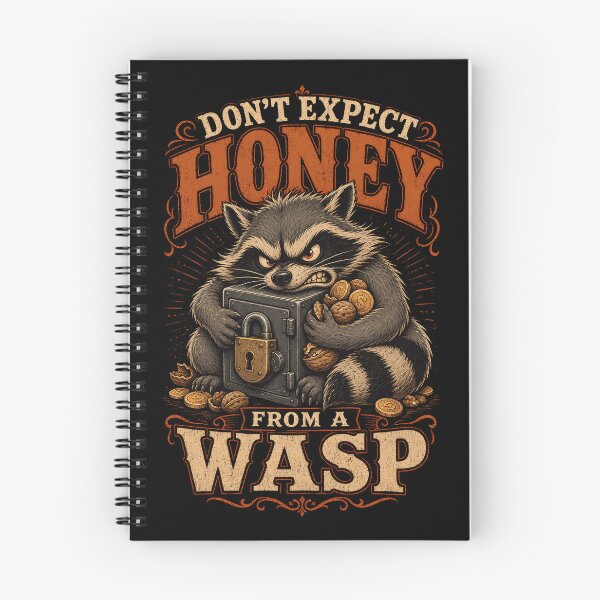 Item preview, Don't Expect Honey From a Wasp – Greedy Raccoon Dark Humor designed and sold by CalmDownZone ⭐️⭐️⭐️⭐️⭐️.