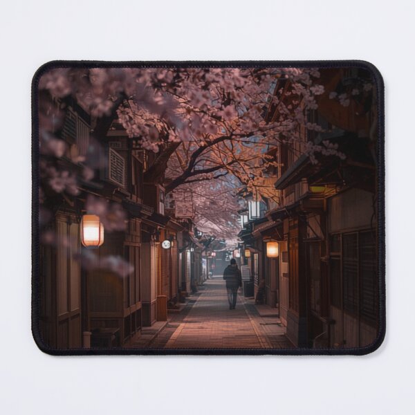 Item preview, Lantern-Lit Alley in Old Kyoto, Cherry Blossom Season designed and sold by NihonKamonScape.