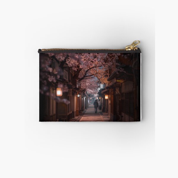 Item preview, Lantern-Lit Alley in Old Kyoto, Cherry Blossom Season designed and sold by NihonKamonScape.