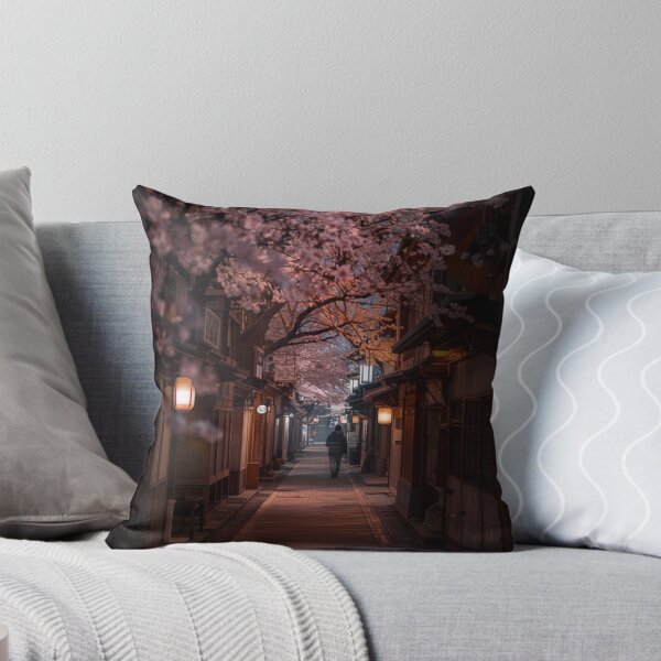 Item preview, Lantern-Lit Alley in Old Kyoto, Cherry Blossom Season designed and sold by NihonKamonScape.